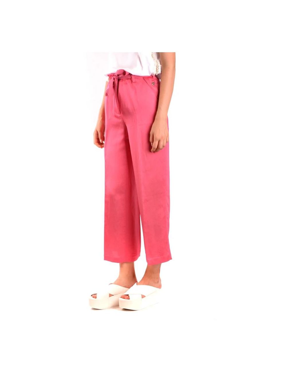 Twinset Red Wide Trousers