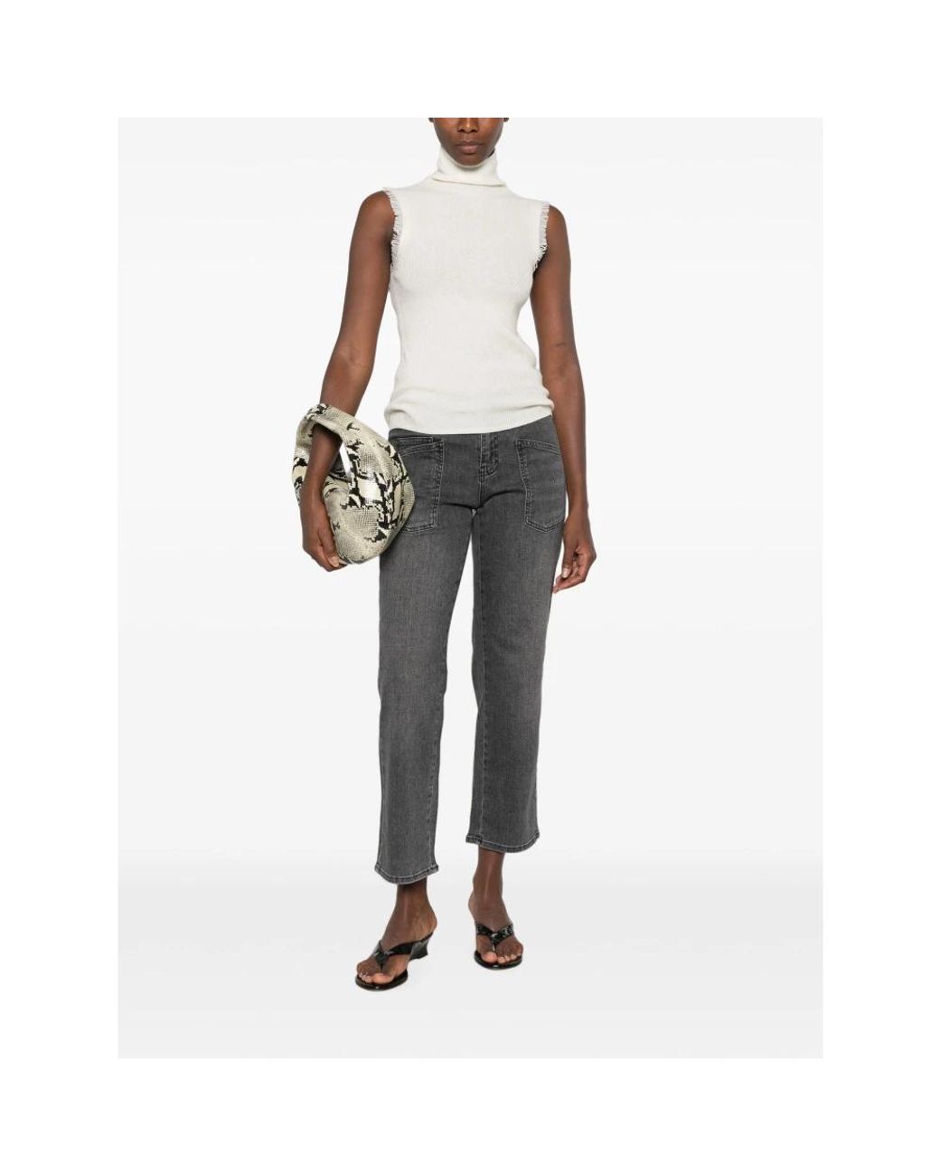 Five Jeans Gray Straight Fit Jeans