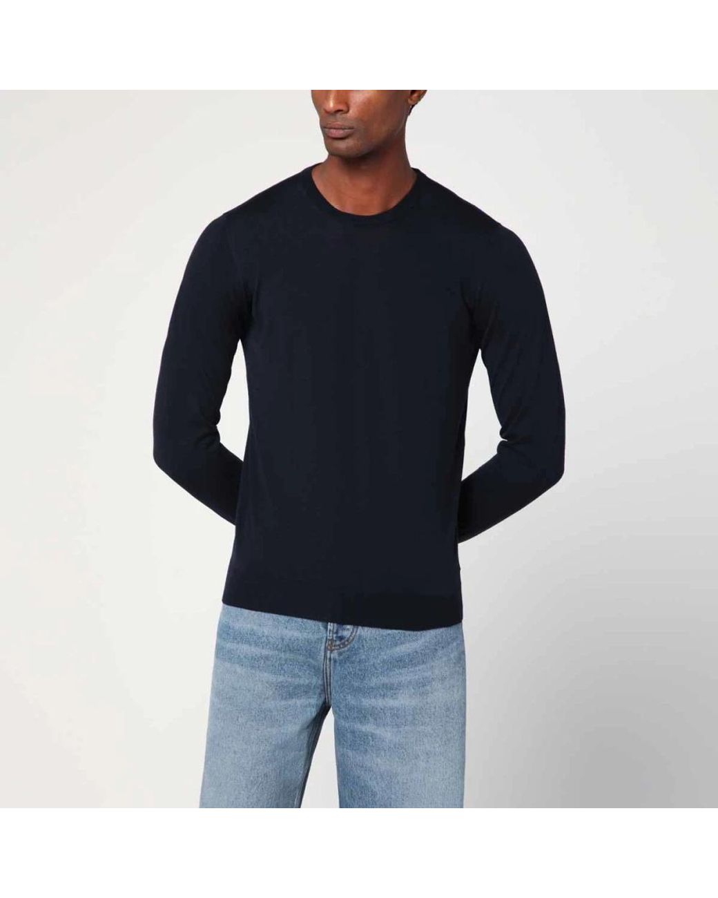 Drumohr Black Round-Neck Knitwear for men