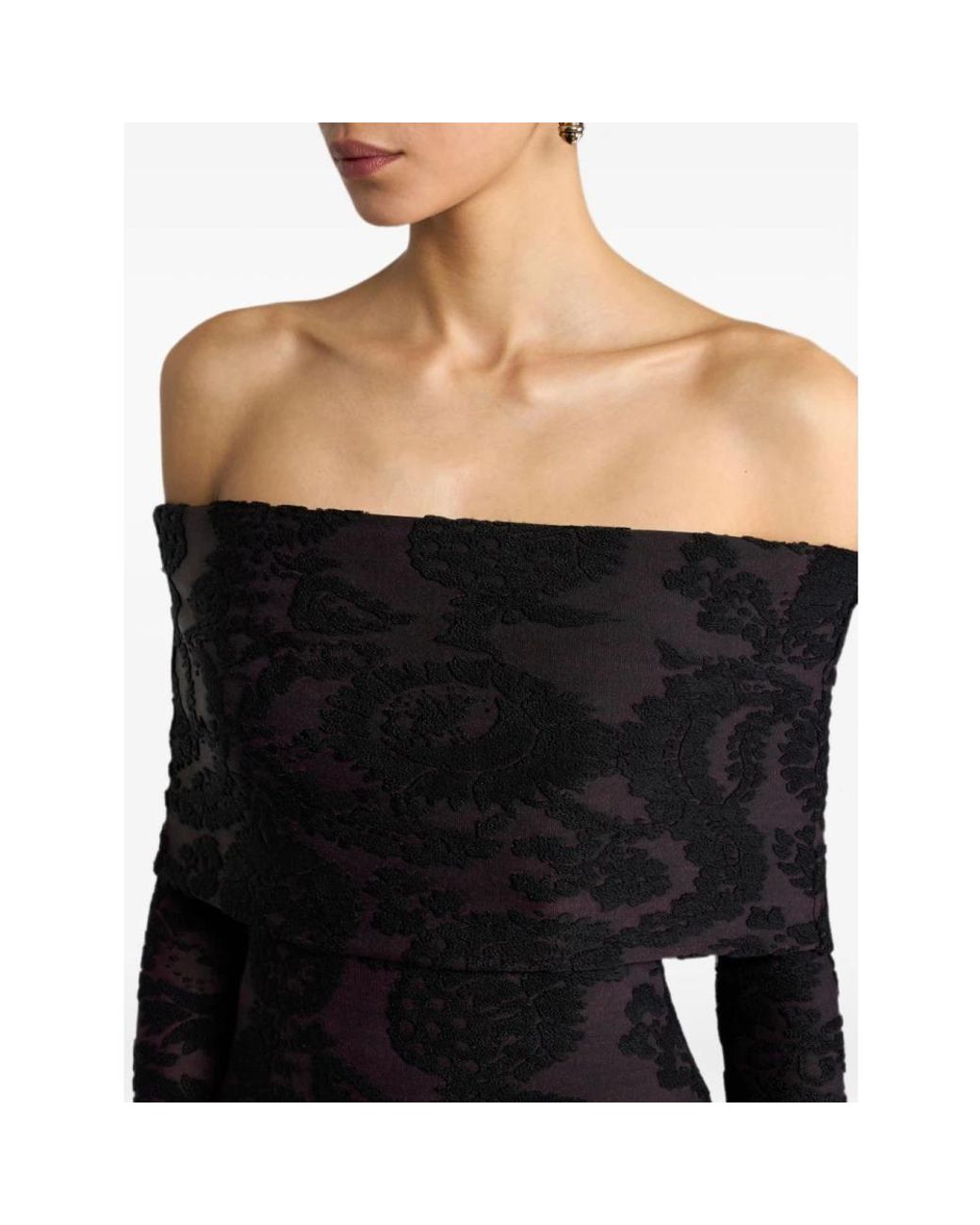 Etro Black Long Sleeve T-Shirts
