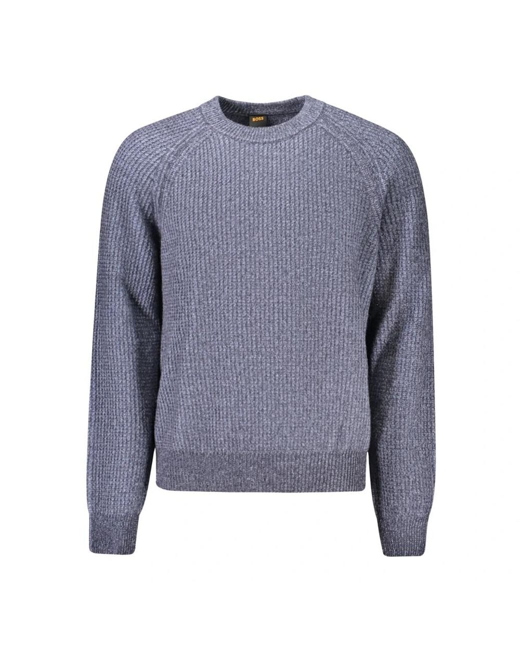 Boss Blue Round-Neck Knitwear for men