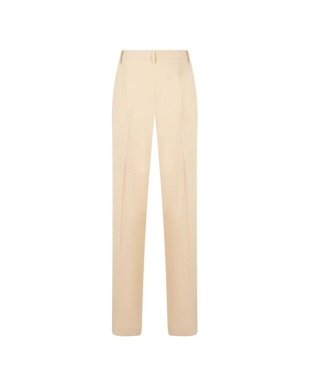 Alberta Ferretti Natural Straight Trousers