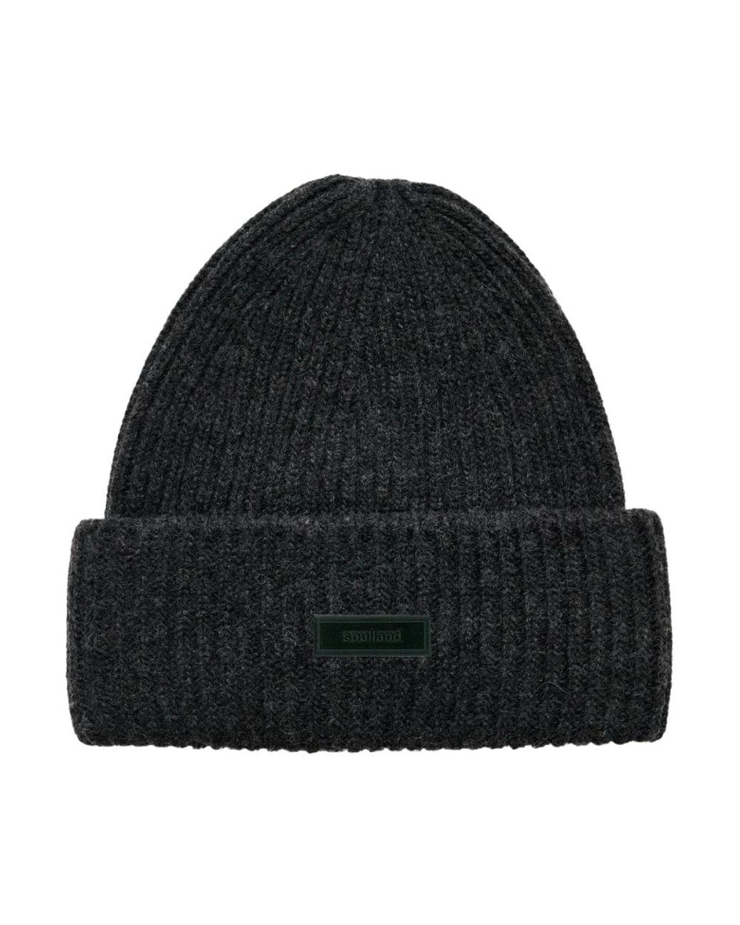 Soulland Accessoires ,Grijs ,Wol Misha Muts in het Black