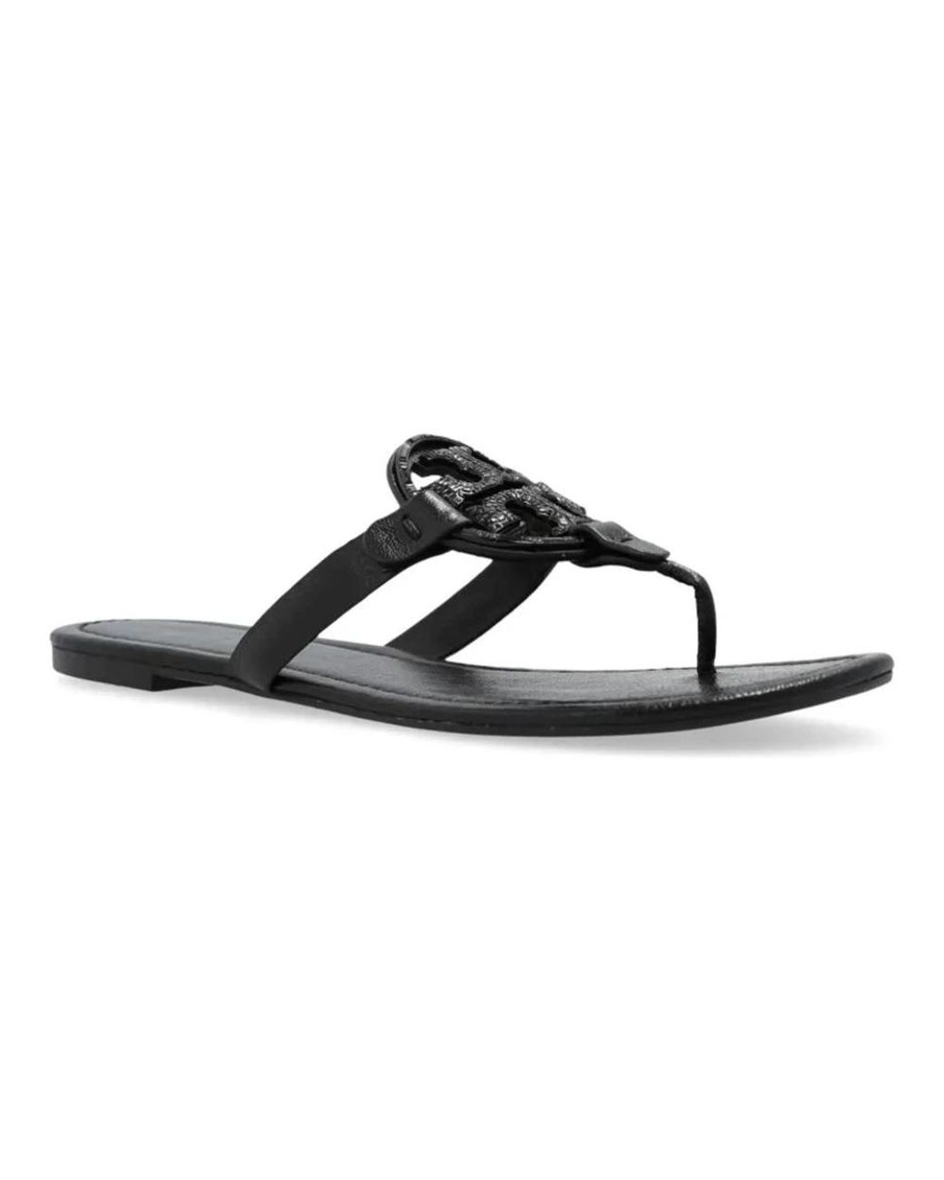Tory Burch Black Flat Sandals
