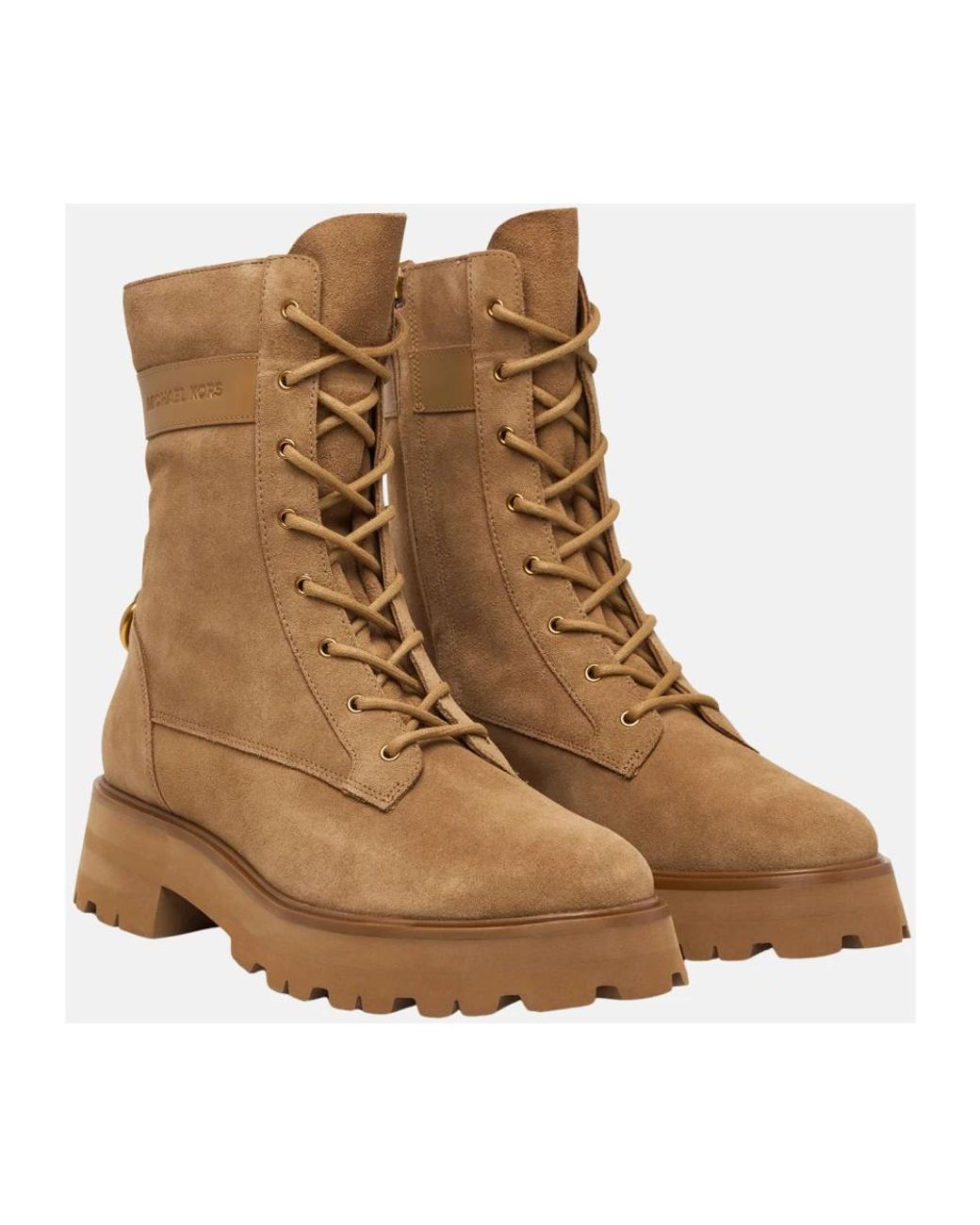 Michael Kors Brown Lace-Up Boots