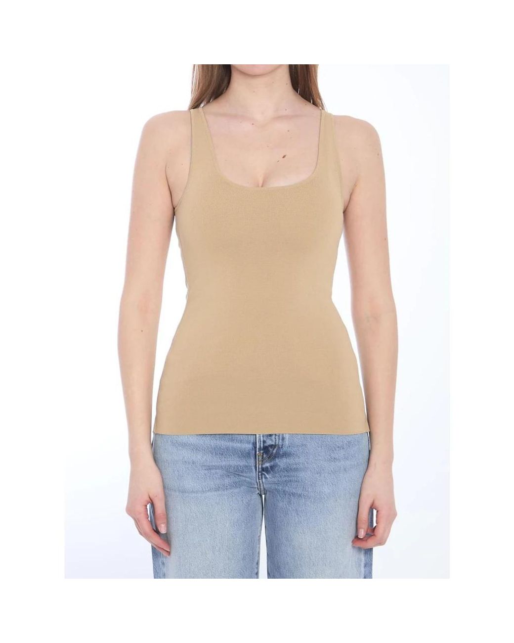 Totême Compact Knit Tank in het Blue