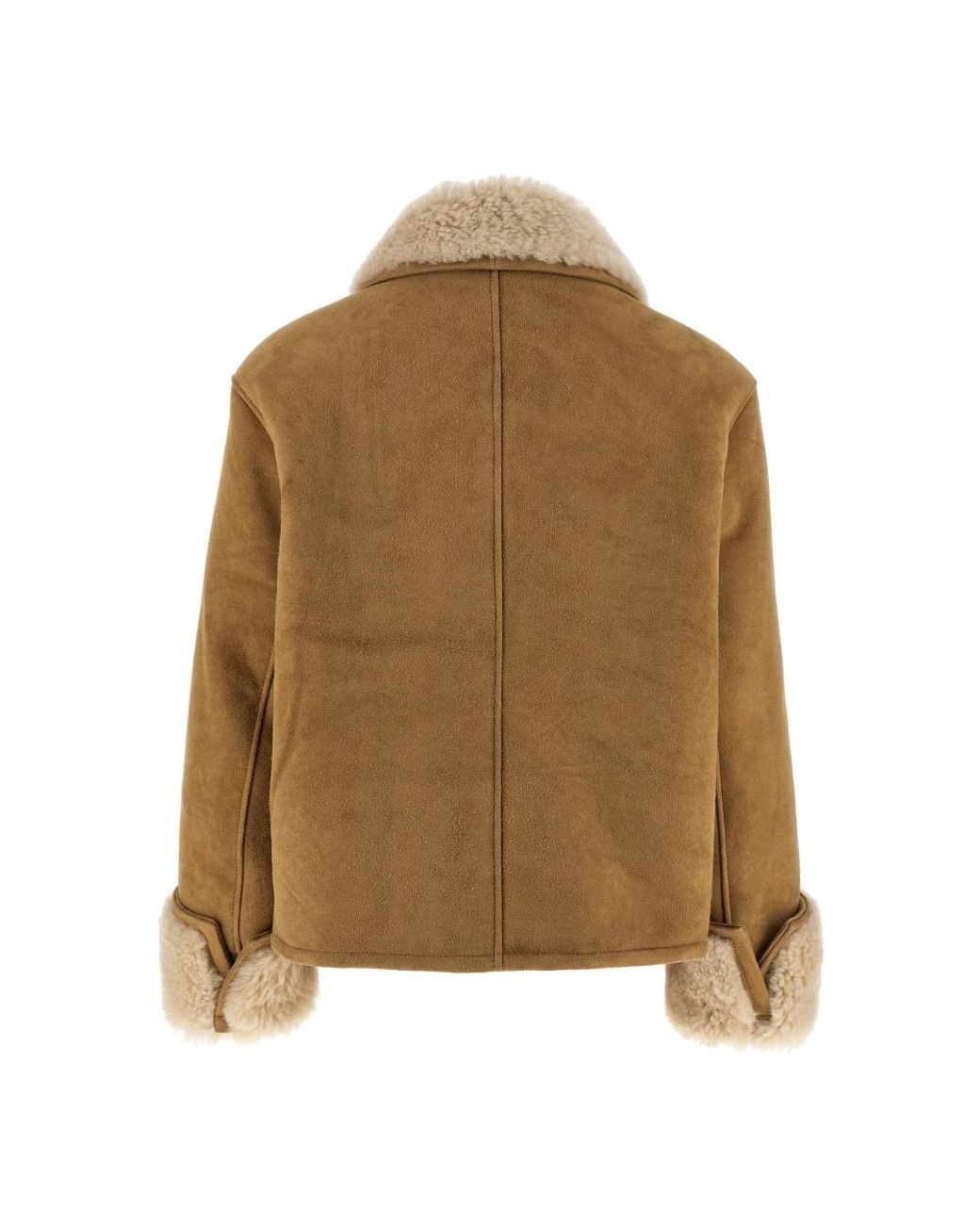 AMI Shearling Jas Met Knopen in het Natural