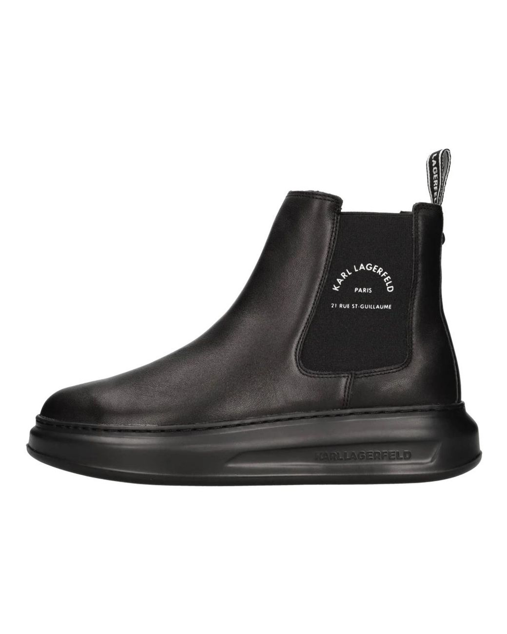 Karl Lagerfeld Black Chelsea Boots for men