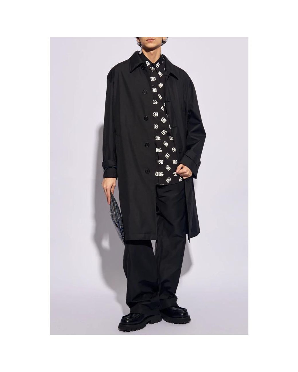 Dolce & Gabbana Black Straight Trousers for men