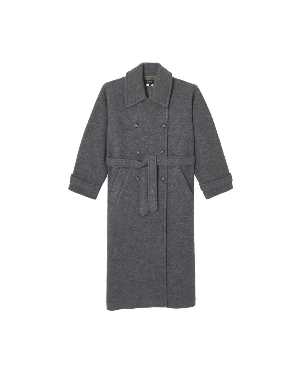 A.P.C. Gray Belted Coats