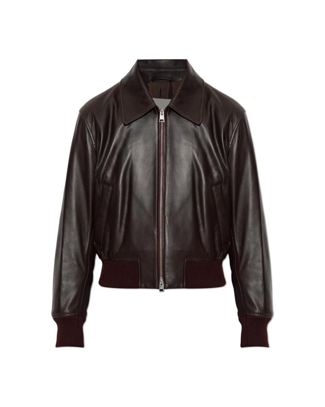 AMI Black Leather Jackets
