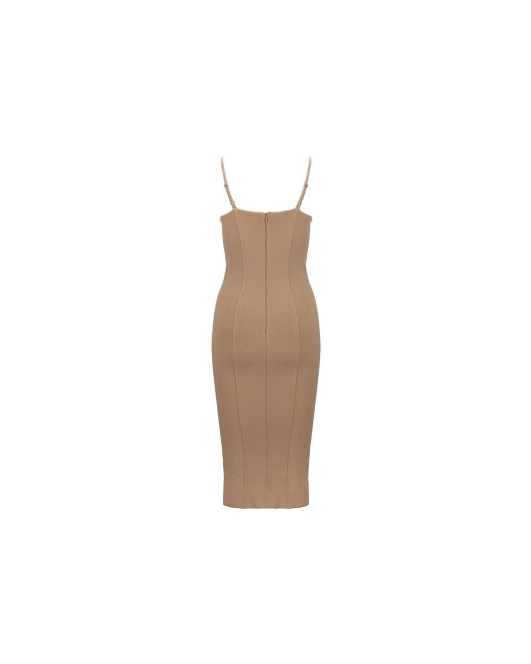 Elisabetta Franchi Natural Knitted Dresses