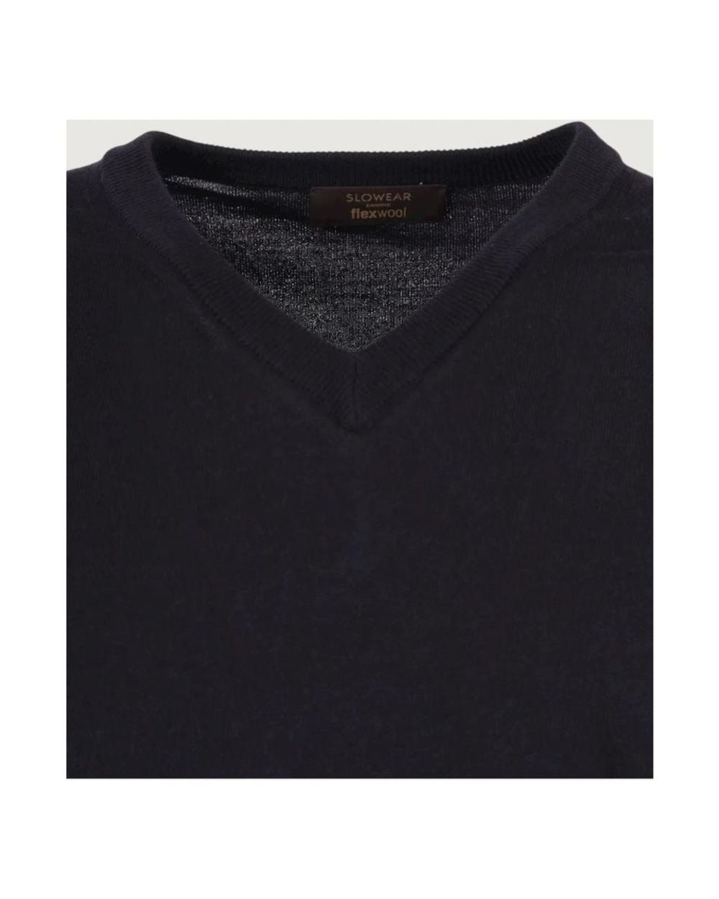 Zanone Blue V-Neck Knitwear for men