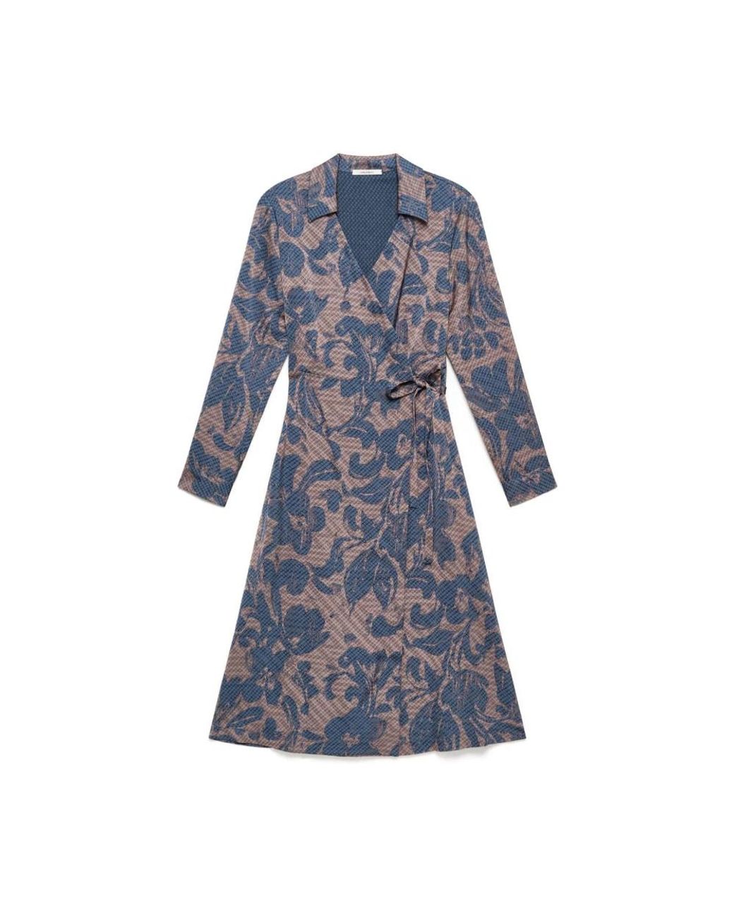 Maliparmi Blue Wrap Dresses