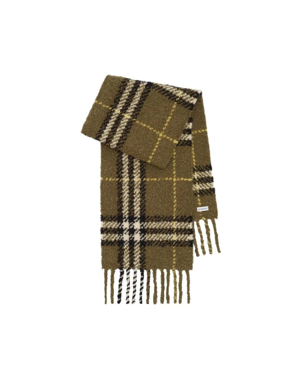 Burberry Grüner Karomuster-Schal in Green für Herren
