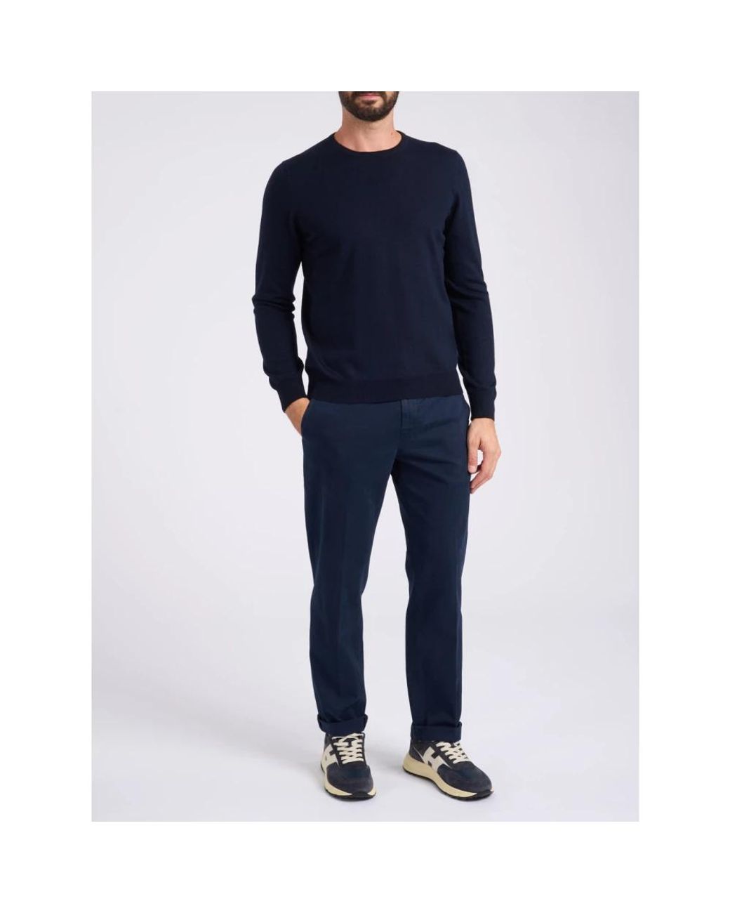 Gran Sasso Blue Round-Neck Knitwear for men
