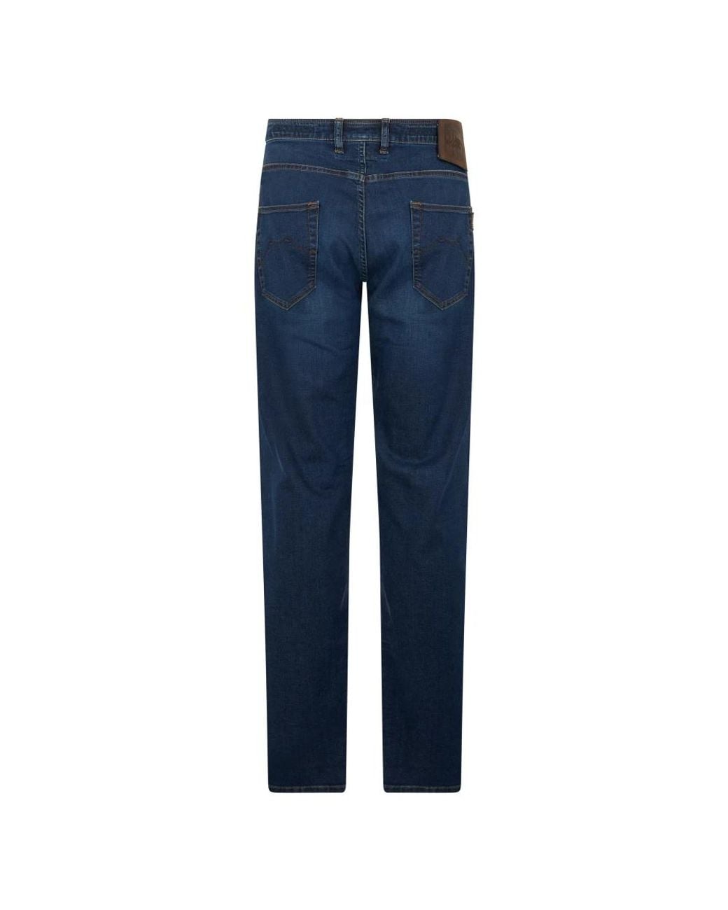 Moorer Blue Straight Fit Jeans for men