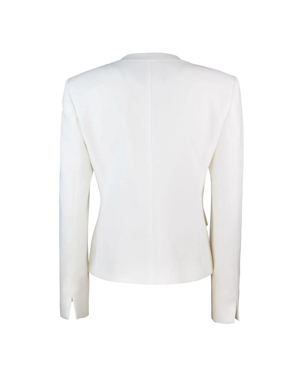 Max Mara Jassen ,Wit ,Polyester Lichtgewicht Jas Van Tessuto-Stof in het White