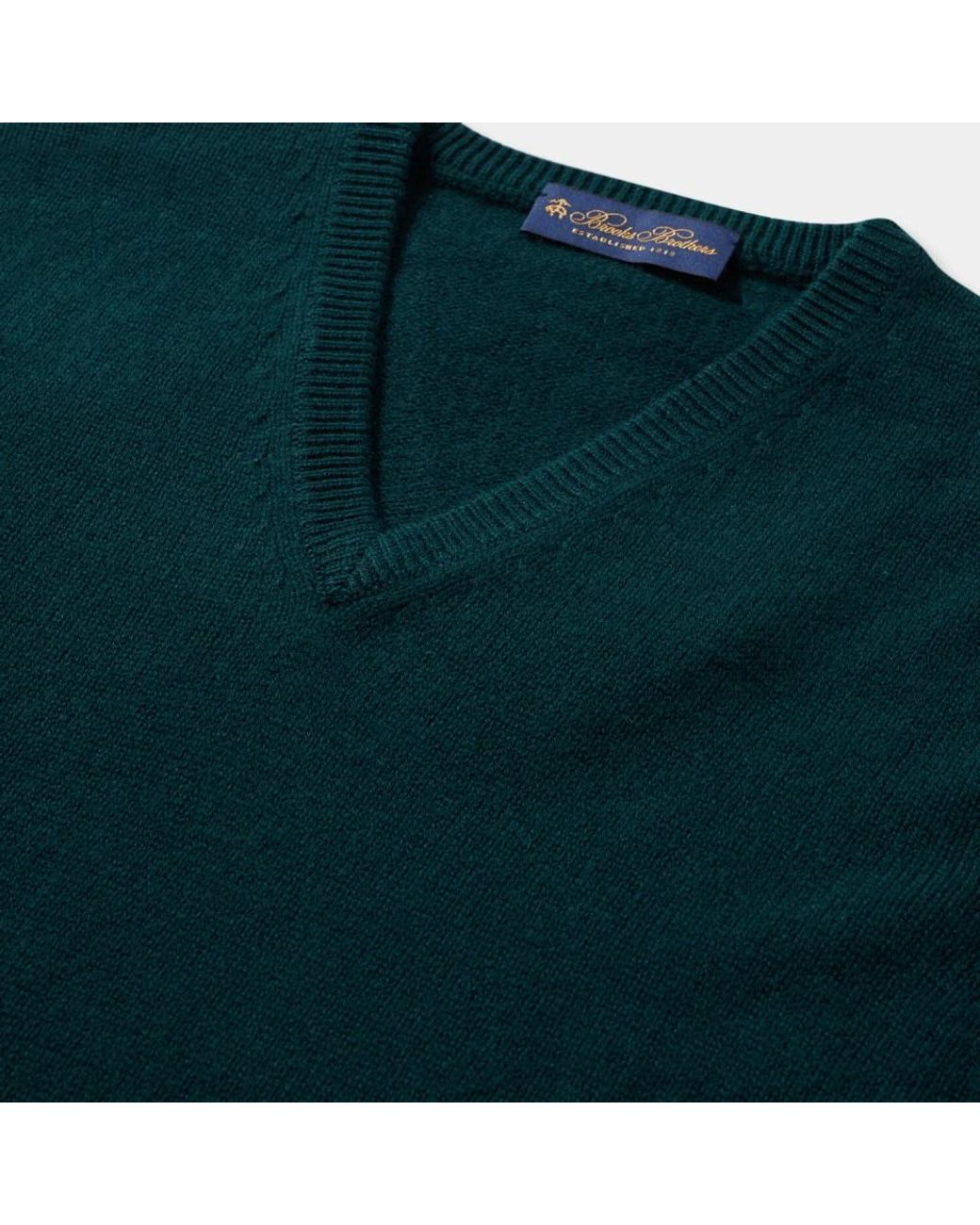 Brooks Brothers Green V-Neck Knitwear for men
