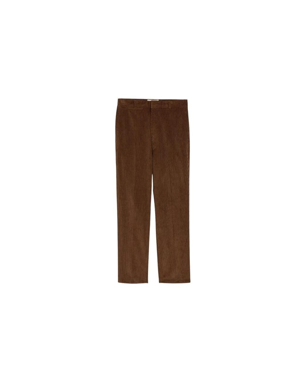 AMI Brown Straight Trousers for men