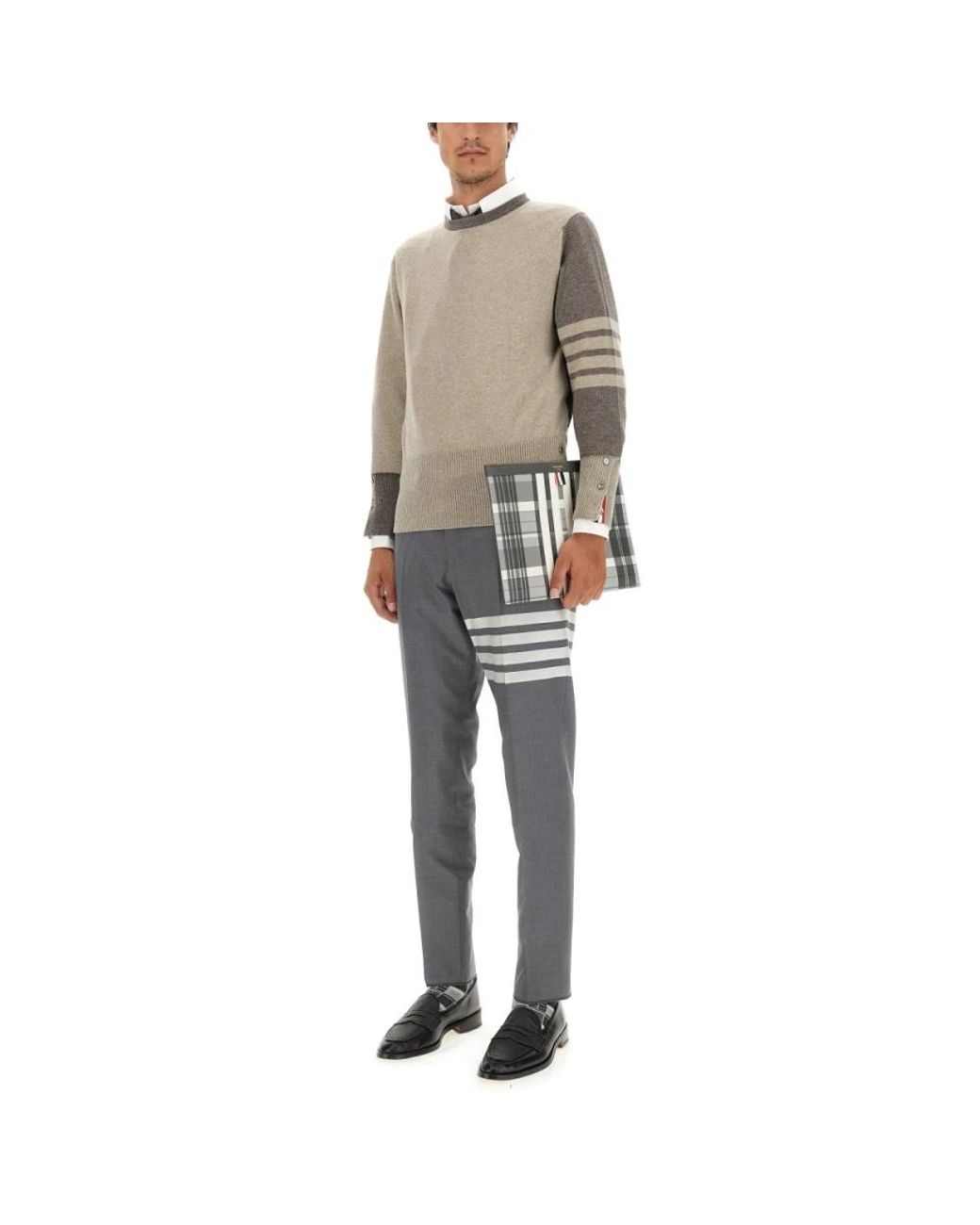 Thom Browne Gray Cashmere Knitwear for men