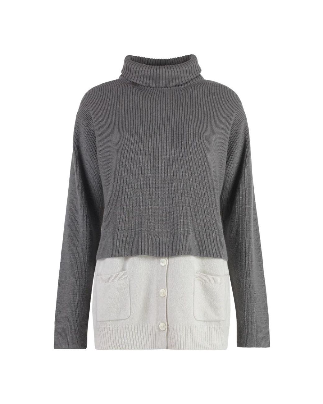 Malo Gray Cashmere Knitwear