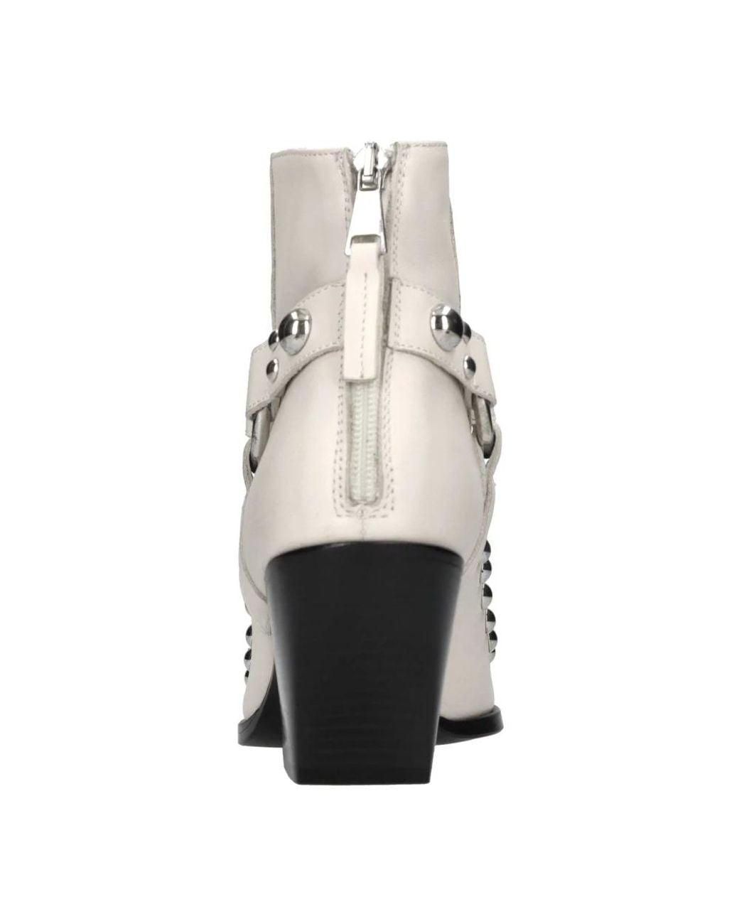 Elena Iachi White Cowboy & Biker Boots