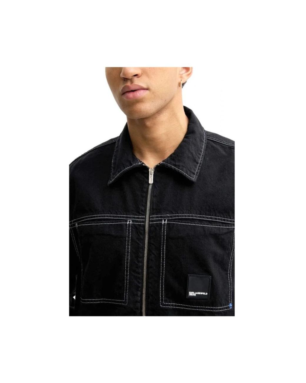 Karl Lagerfeld Black Denim Jackets for men