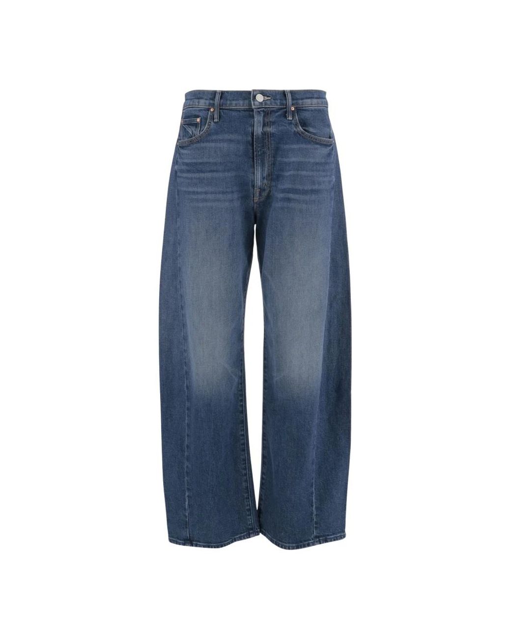 Mother Blue Straight Fit Jeans
