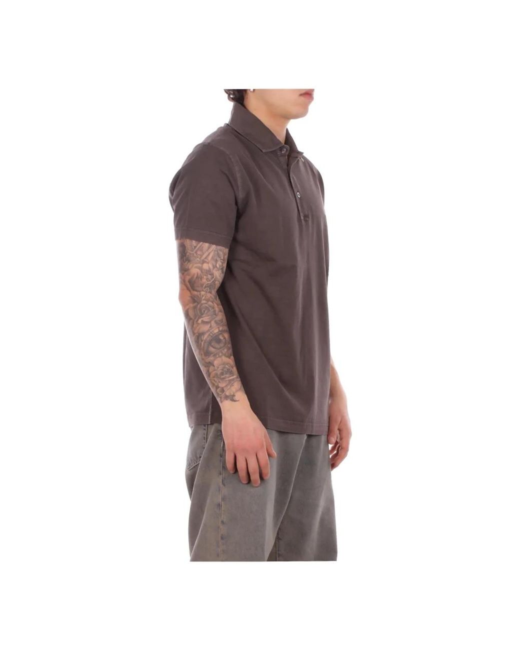 Fay Brown Polo Shirts for men