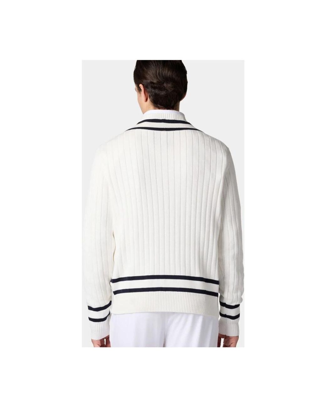 Brooks Brothers White V-Neck Knitwear for men