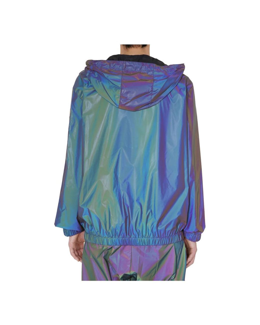 Marcelo Burlon Blue Rain Jackets for men