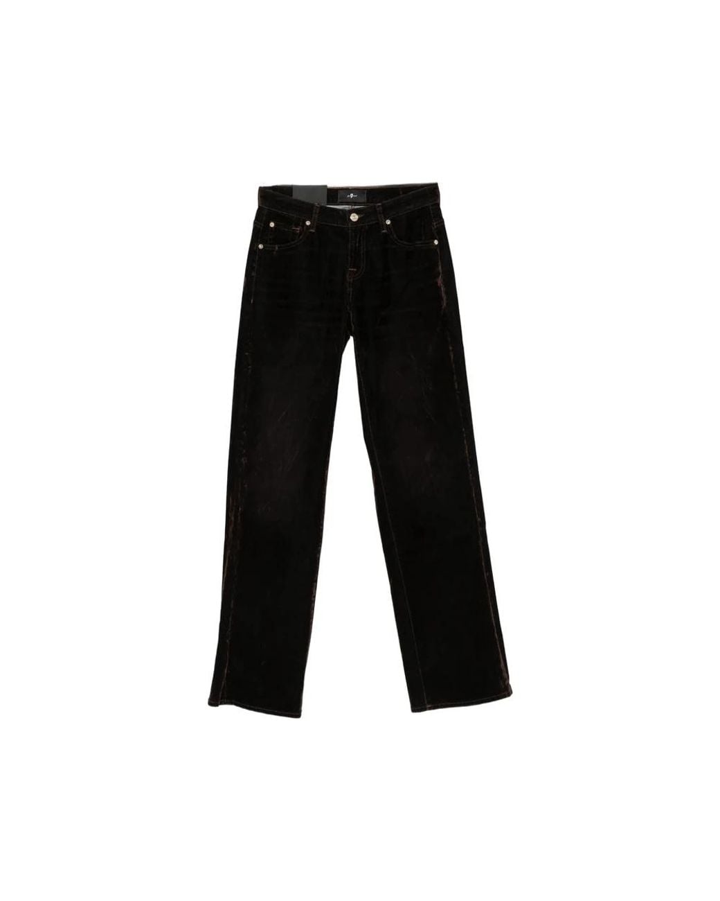 7 For All Mankind Black Straight Fit Jeans