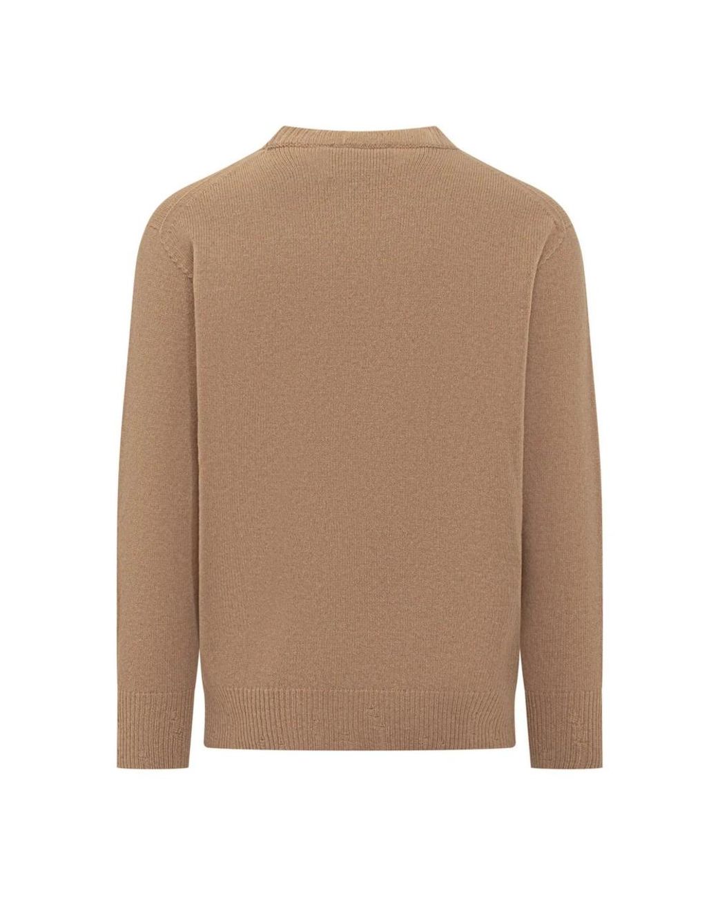 Amaranto Brown Round-Neck Knitwear for men
