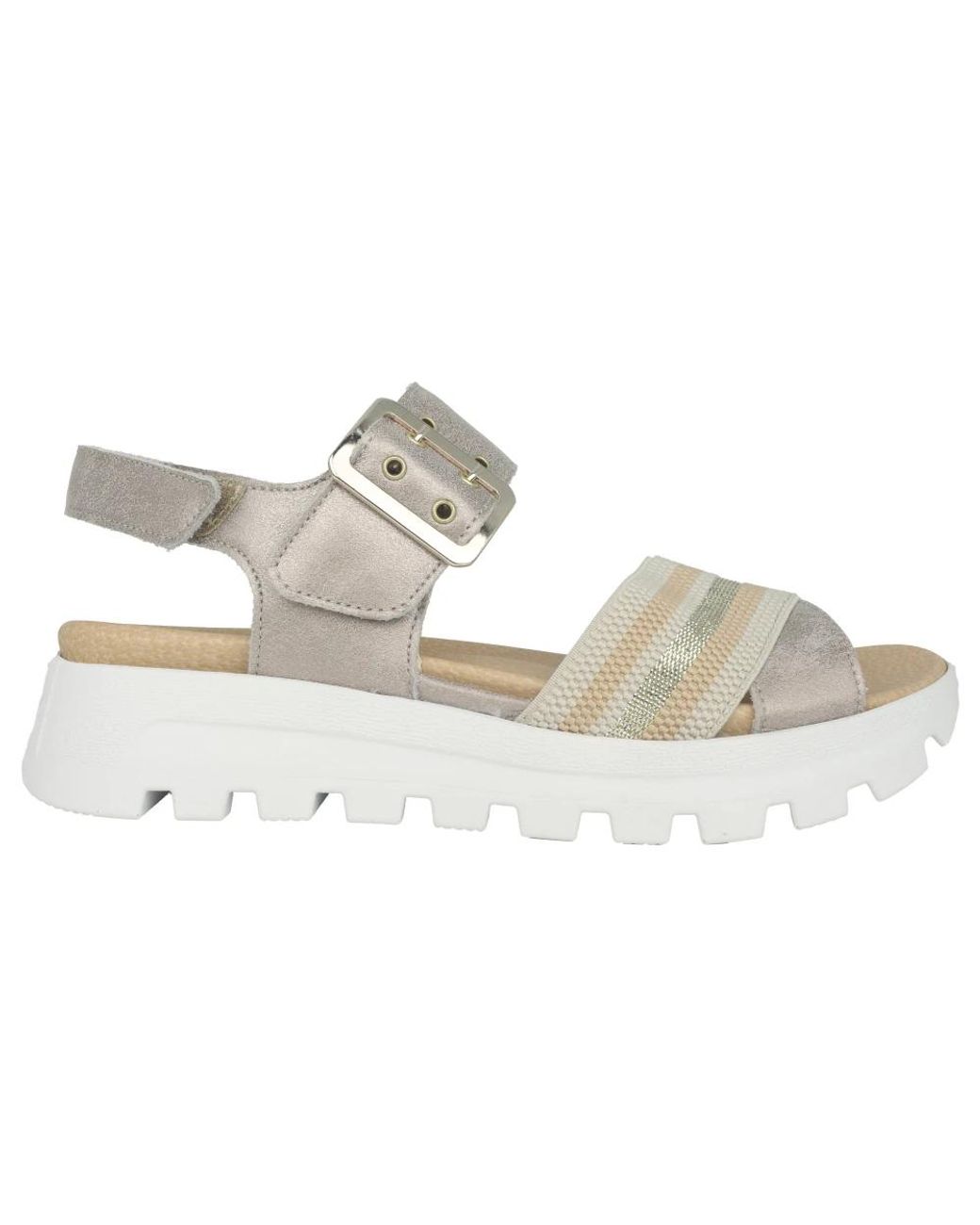 Flat Sandals Waldläufer en coloris Metallic