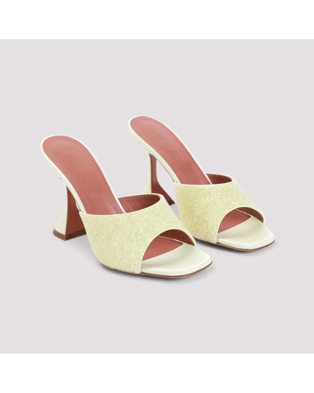 AMINA MUADDI Yellow Heeled Mules
