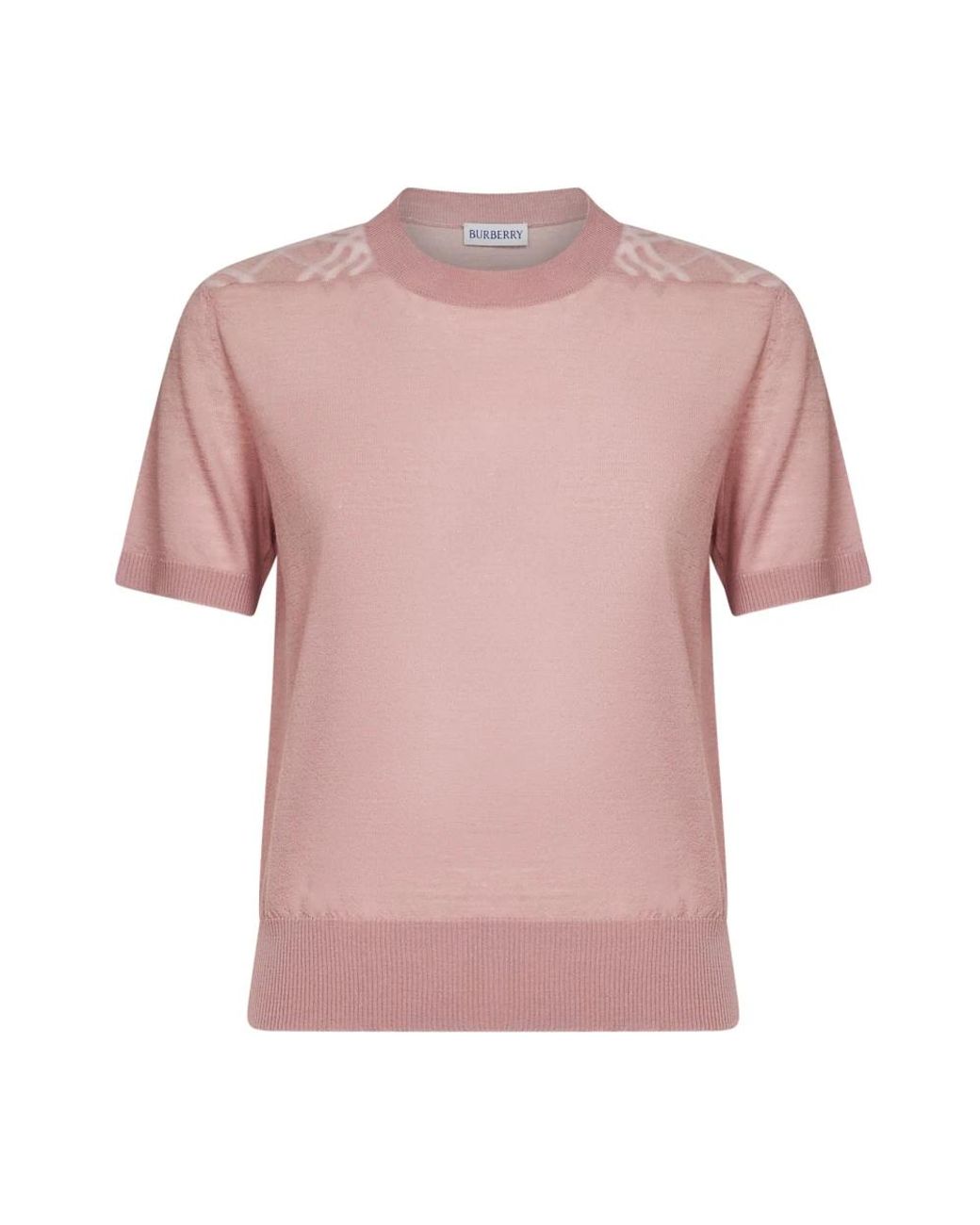 Burberry Pink Round-Neck Knitwear