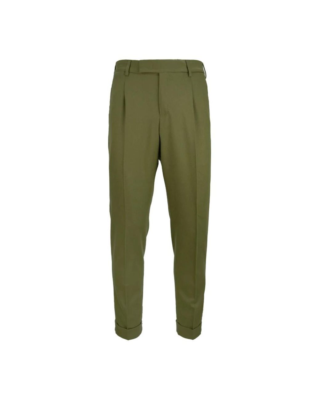 PT Torino Green Slim-Fit Trousers for men