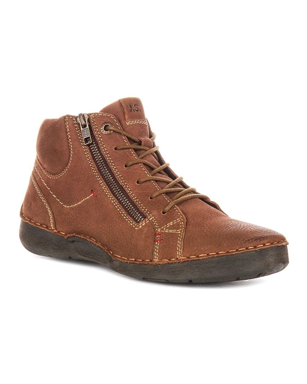 Josef Seibel Brown Lace-Up Boots