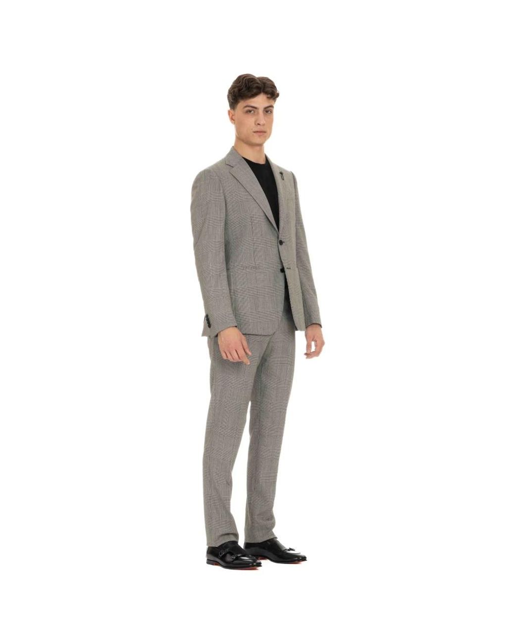 Lardini Gray Single Breasted Suits for men