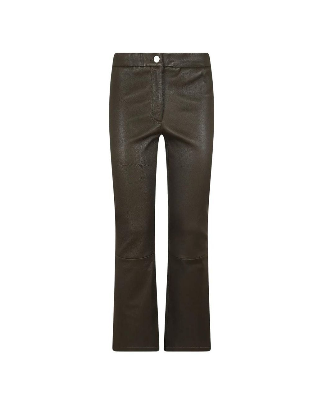 Arma Gray Leather Trousers
