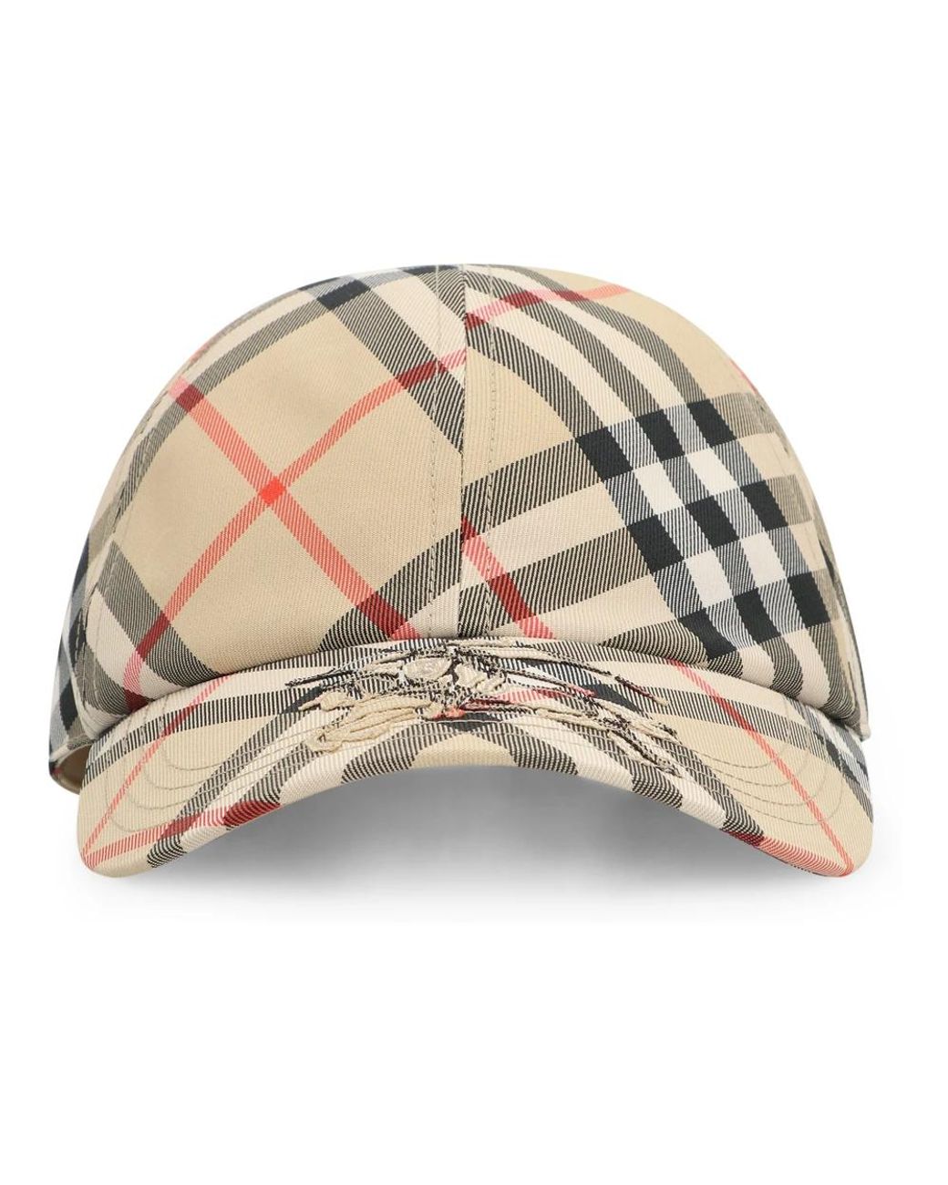 Burberry Multicolor Check Ekd Twill Baseball Cap