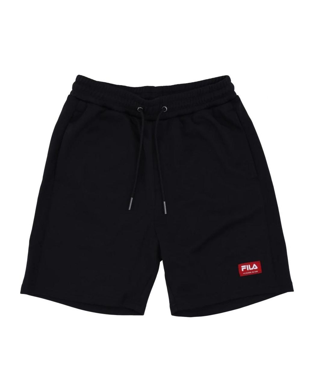 Fila Korte Broeken ,Zwart ,Polyester Zwarte Beauty Elastische Taille Shorts in het Blue voor heren
