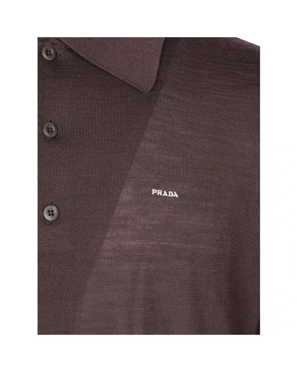 Prada Brown Polo Shirts for men