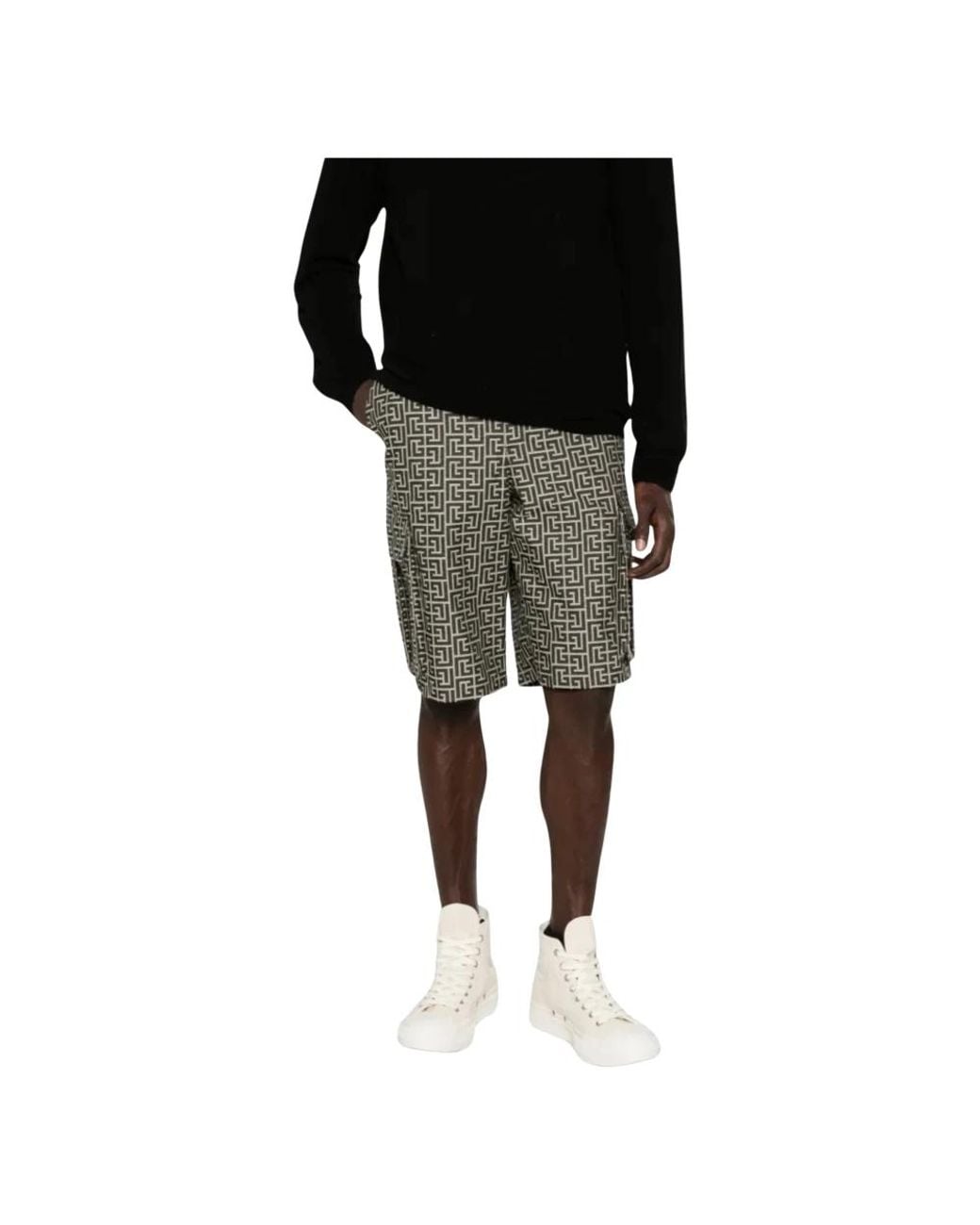 Balmain Black Casual Shorts for men