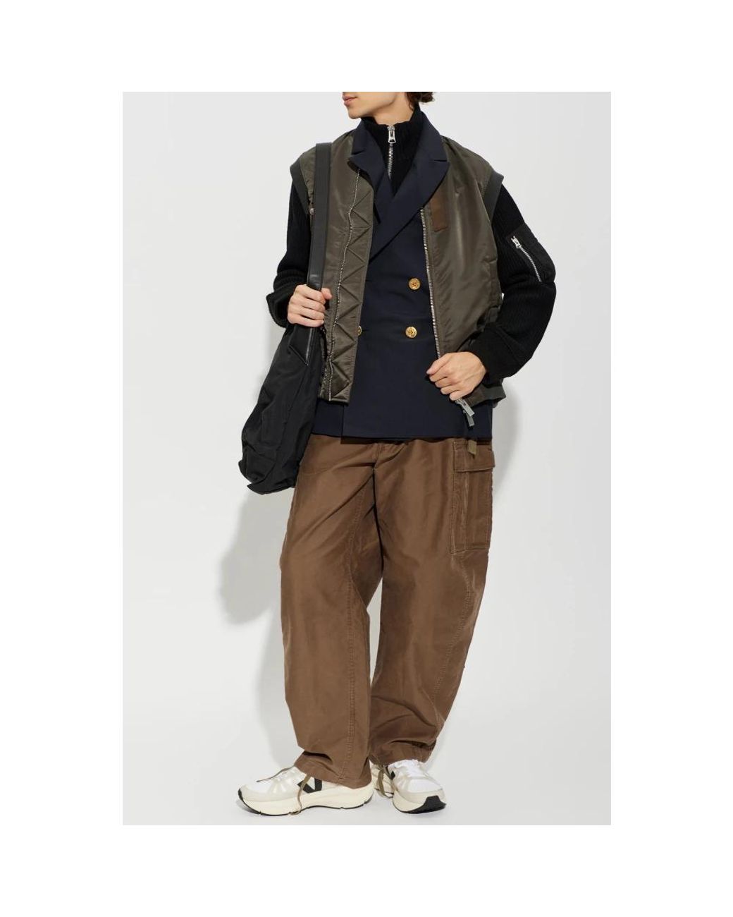 Cardigans Sacai de hombre de color Black