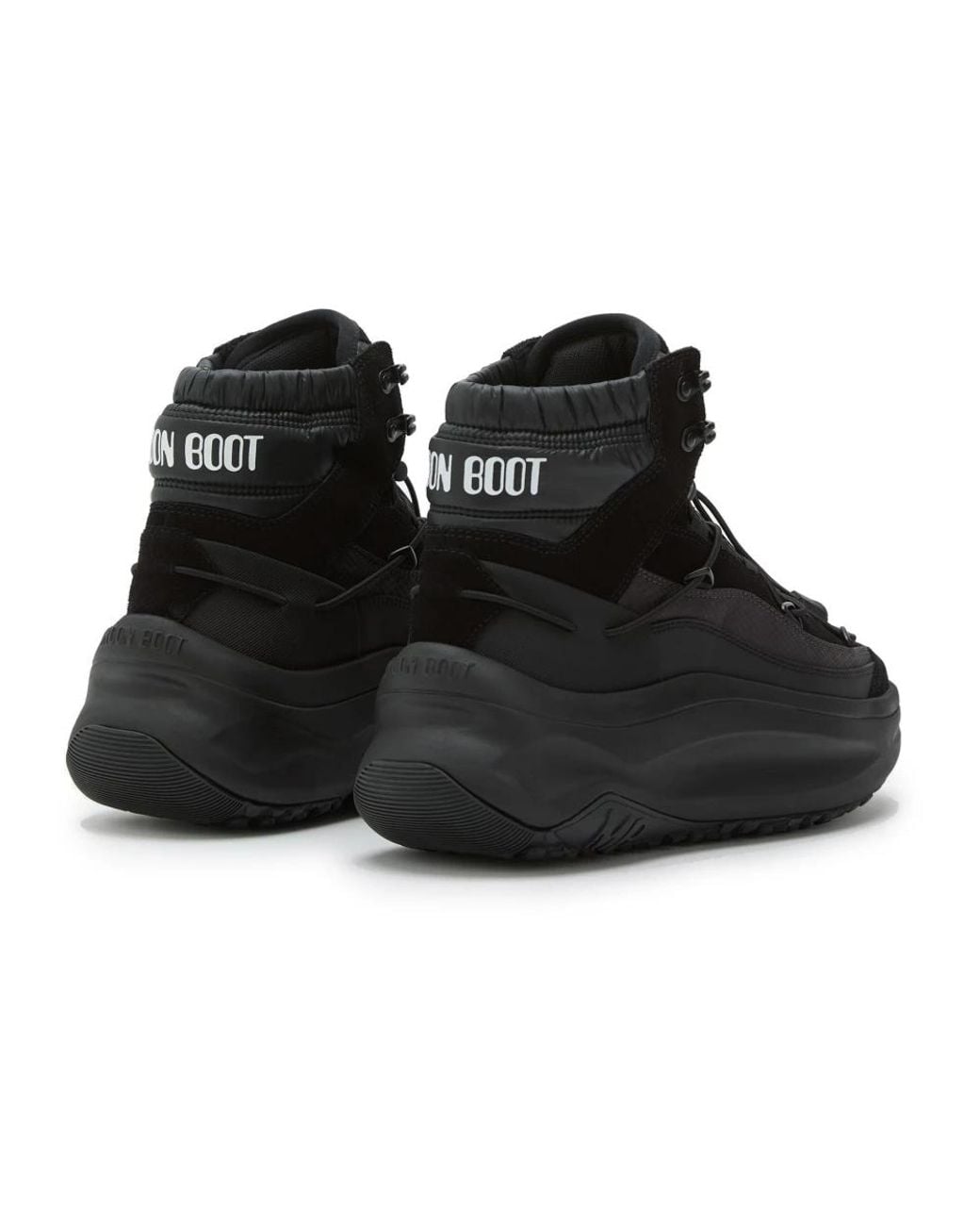 Moon Boot Black Lace-Up Boots for men
