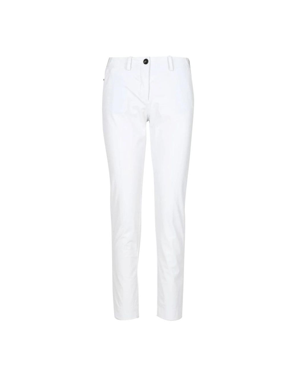 Rrd Broeken ,Wit ,Katoen Witte Katoenen High Waist Broek in het White