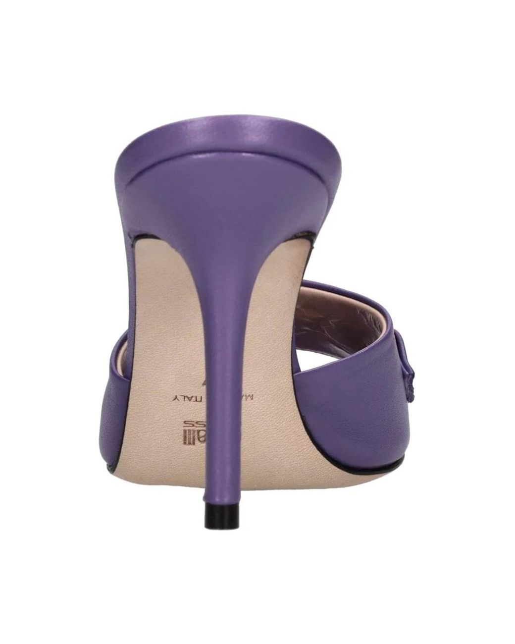 Roberto Cavalli Purple Heeled Mules