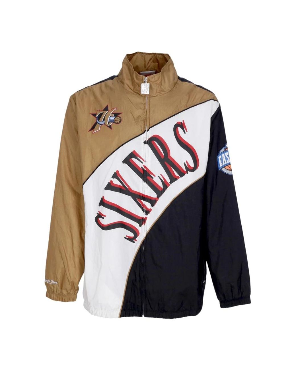 Mitchell & Ness Jassen ,Veelkleurig ,Polyester Nba Gebogen Windbreaker Jas in het Blue voor heren